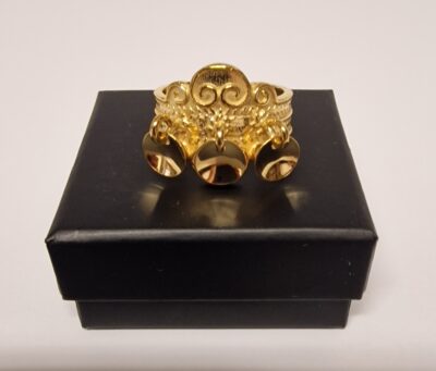 Bunadsring med forgylte lauv forgylt 317602